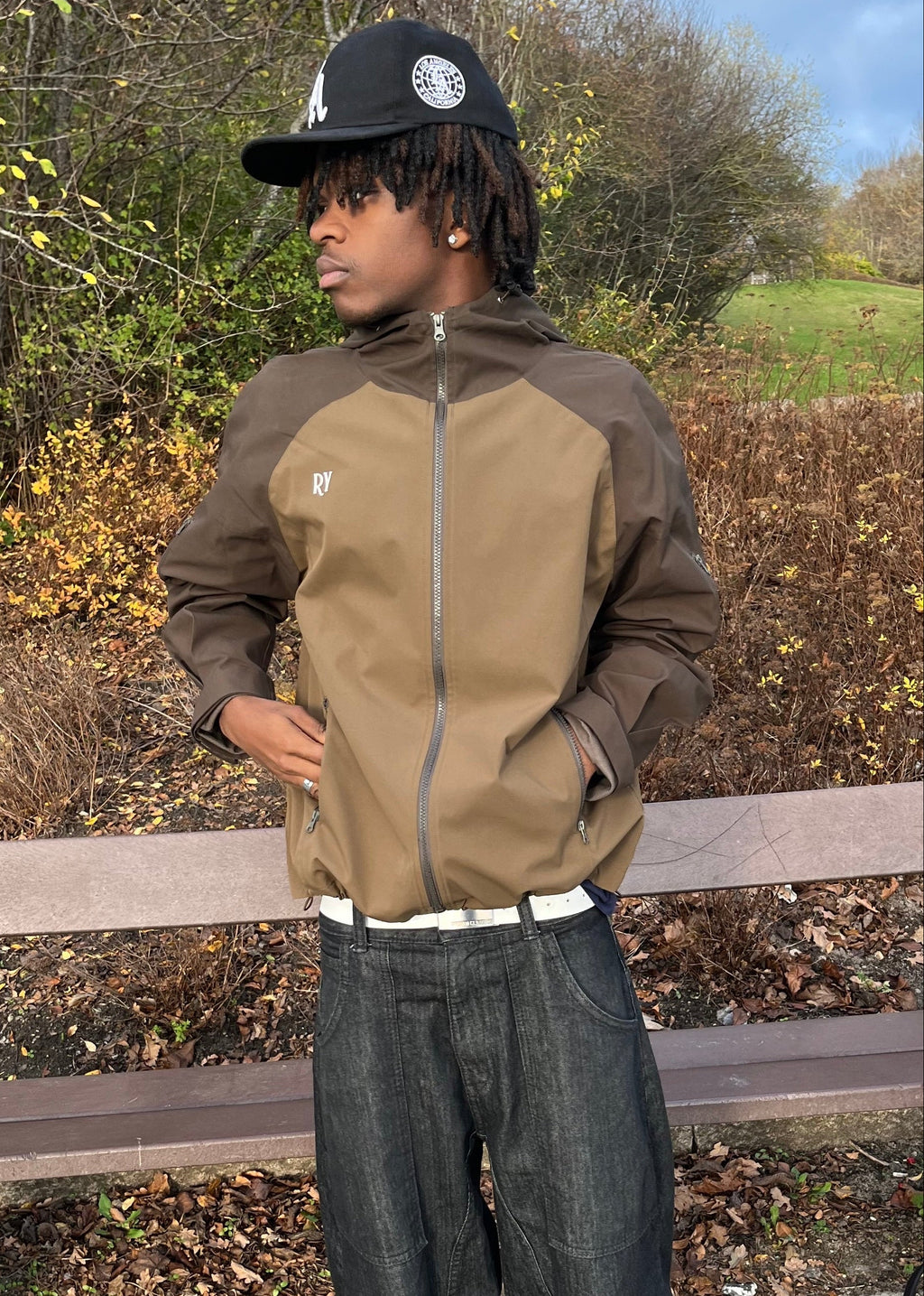 Brown-on-Brown windbreaker
