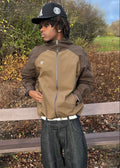 Brown-on-Brown windbreaker