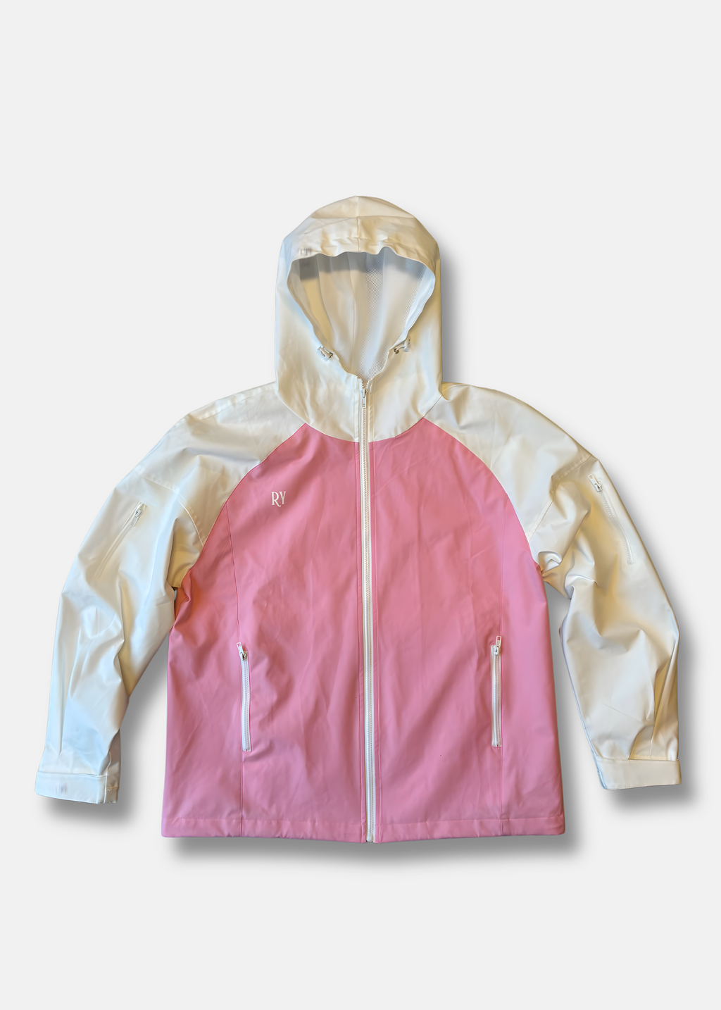 Pink-Hvid windbreaker