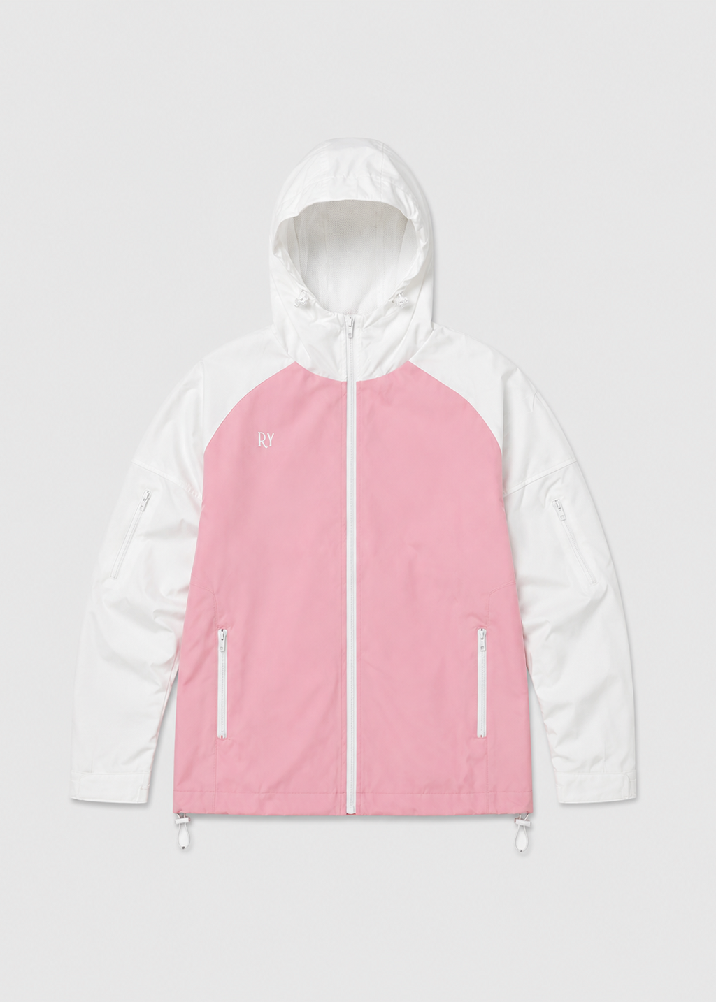 Pink-Hvid windbreaker
