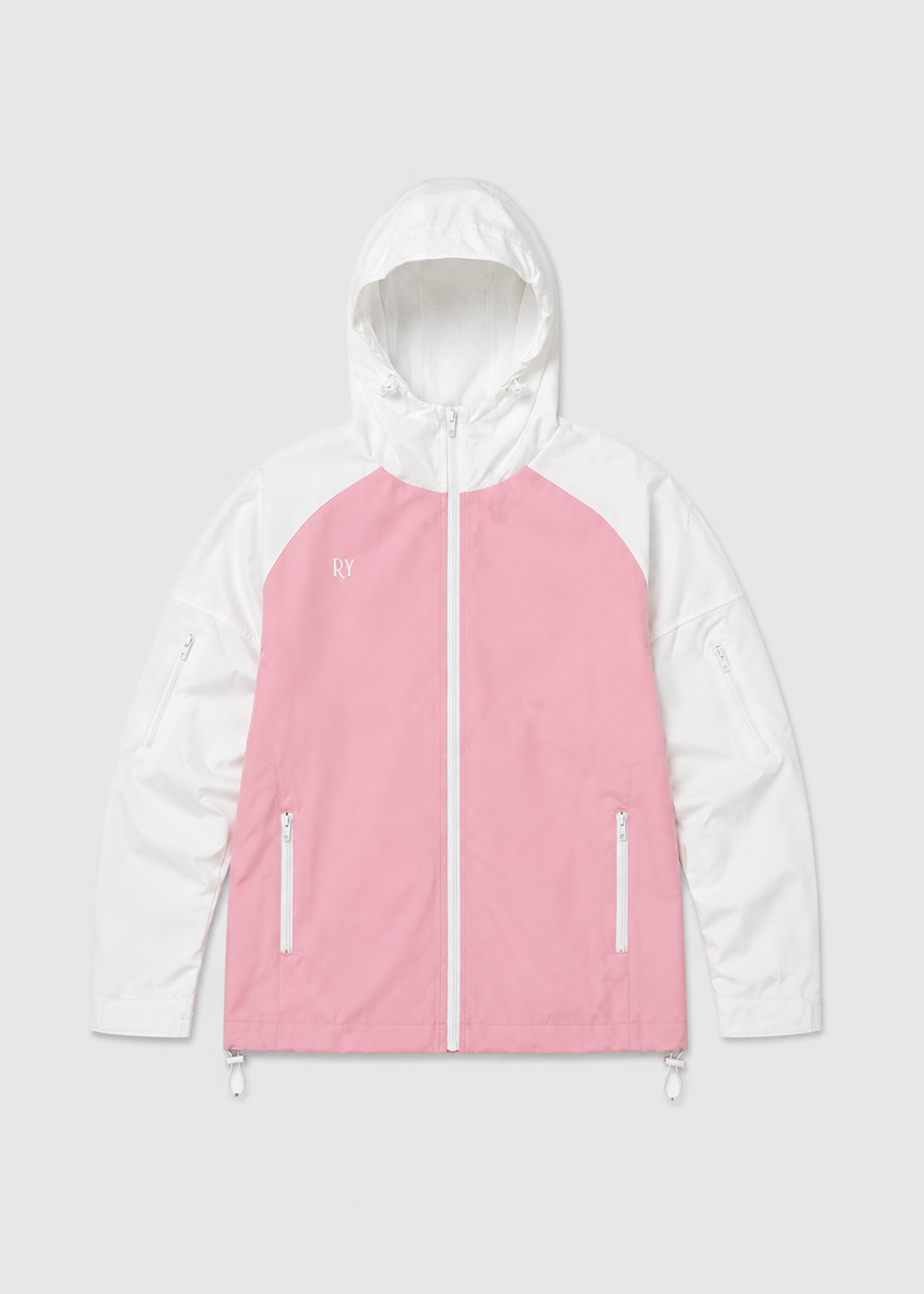 Pink-Hvid windbreaker