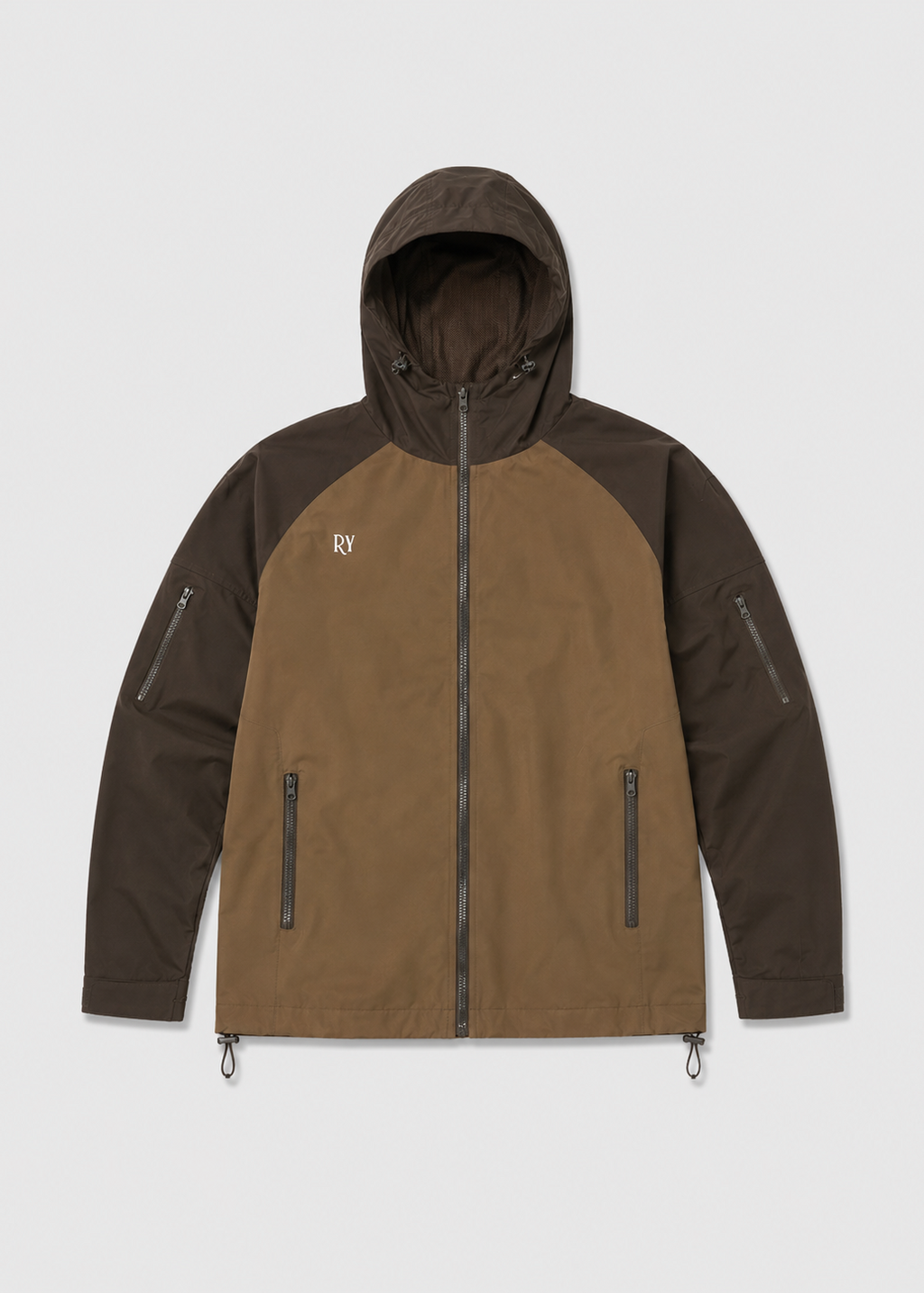 Brown-on-Brown windbreaker