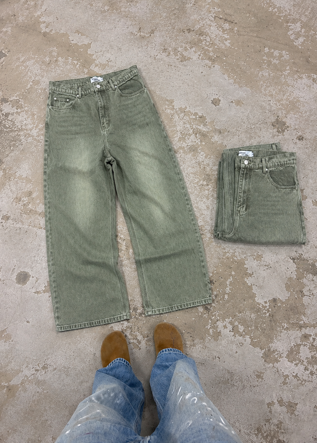 Matcha Baggy Denim Jeans