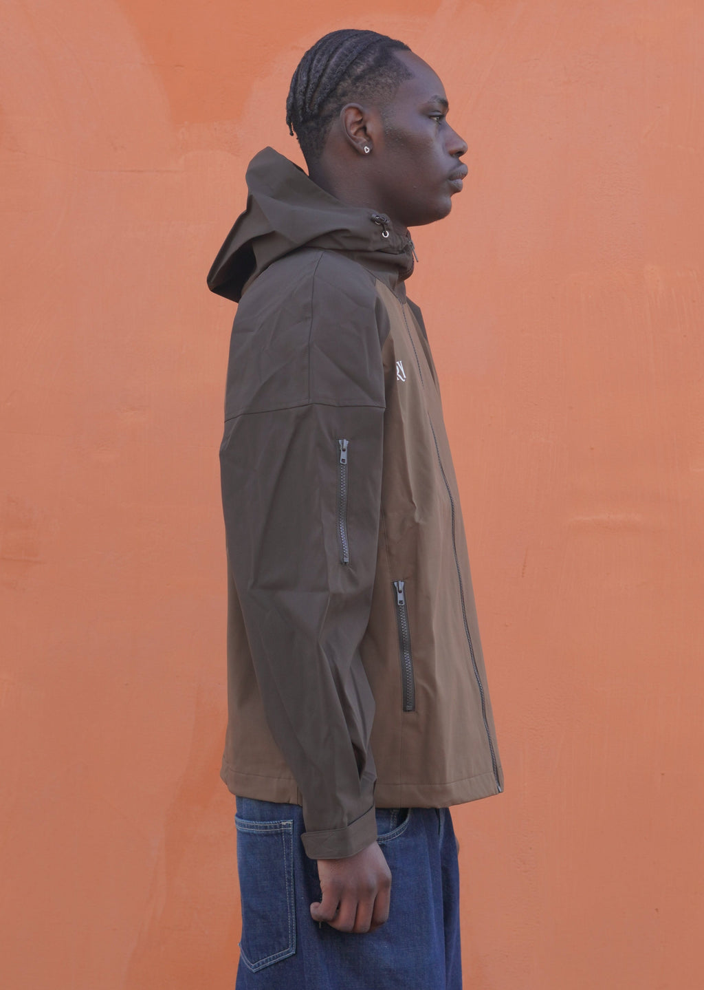 Brown-on-Brown windbreaker