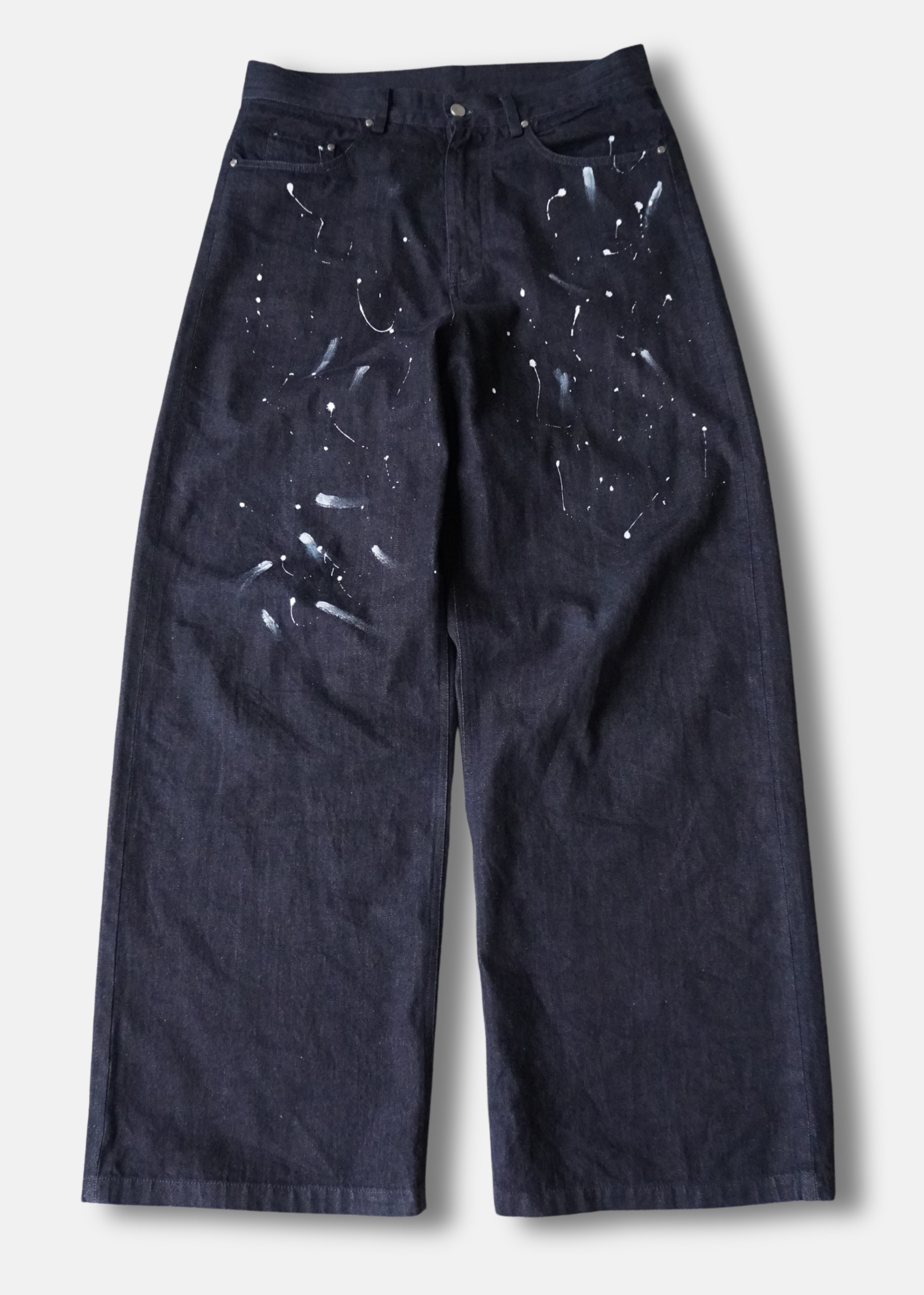 Selvedge Splatter Baggy Jeans
