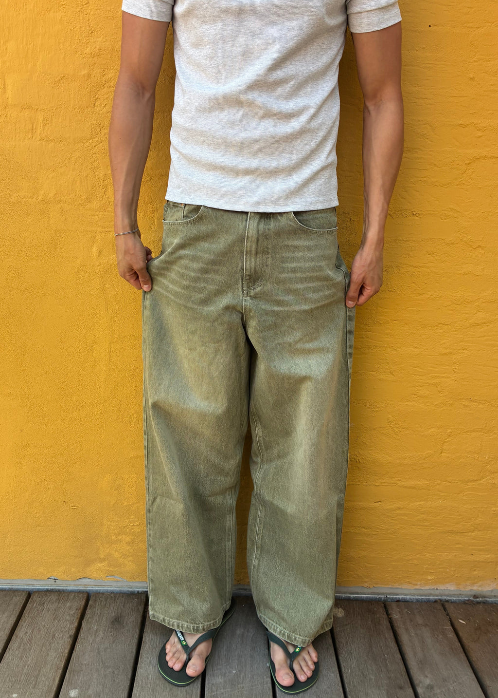 Matcha Baggy Denim Jeans
