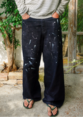 Selvedge Splatter Baggy Jeans